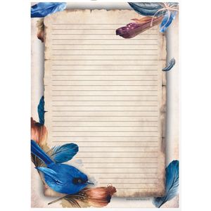 Schrijfblok Veertjes - 50 vel A4 formaat gelinieerd papier