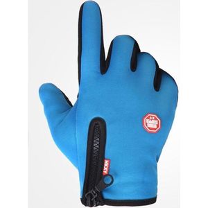 Handschoenen - Touchscreen - Grip - Waterafstotend - Thermisch - Wintersport - Ski/Snowboardhandschoenen - Fietshandschoenen - Dames/Heren - Unisex - Maat L - Stretch - Blauw
