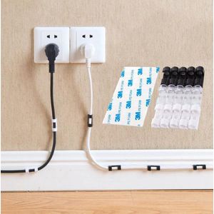 Kabel clips - 20 stuks - zelfklevend - kabel houders - transparant - kabel organizer