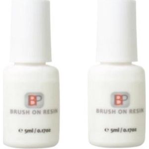 Nagellijm - Tip lijm - tip glue - zip bond - Hoge Kwaliteit -2 x 5 ML - met super handig kwastje - Brush On Glue
