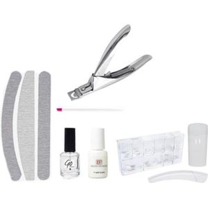 Kunstnagel Starterspakket + manicure Set - Transparant / Clear 100 stuks - SUPER DEAL!