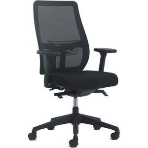 Torino NET bureaustoel met armleggers, zwart - zwart Multi-materiaal TOR.001.NET