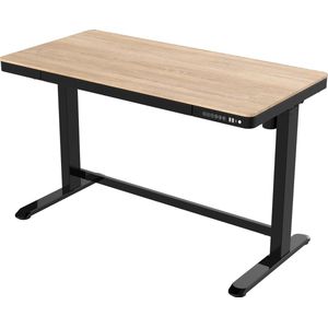 Euroseats Elektrisch zit-sta bureau - 120x60cm - kunststof zwart eiken