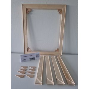 Opspanlatten voor schildercanvas Spielat 45mm 60 x 95 cm Houten spanlatten voor Spanraam - Spieraam zonder doek Houten frame voor schildersdoek, canvasdoek of stof 60x95cm
