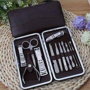 LYCH - Luxe 12-Delige Manicure & Pedicureset - RVS - Incl. PU Lederen Opbergetui