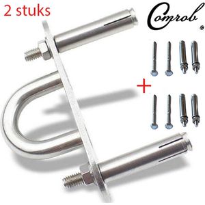 2 stuks Comrob 304 roestvrij stalen swingende heavy duty plafondhaak ophangsysteem