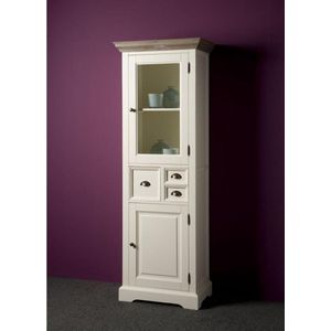 Tower Living vitrinekast Fleur 66x40x191 cm grenen