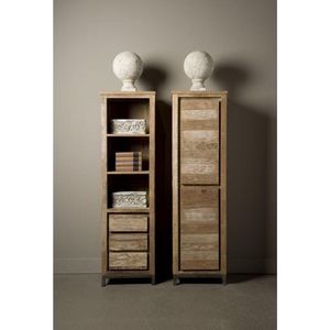 Tower Living opbergkast Venetië 50x40x180 cm oud teak