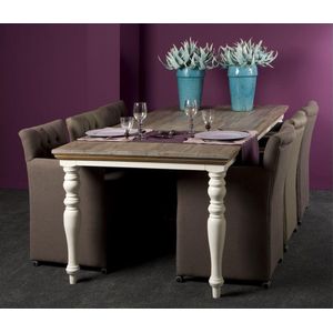 Tower Living eettafel Fleur ronde poot 160x90x78 grenen