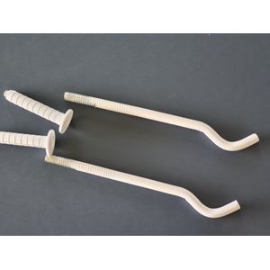 Radiator muurbeugelset voor ledenradiator tot 260 mm diep - RAL9016 Wit