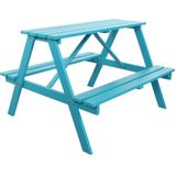 Trendy kinderpicknicktafel blauw
