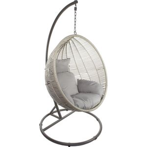 Hangstoel Santa Marta Beige - Hangstoel Cocoon - Hangstoel Binnen - Hangstoel met Standaard