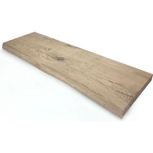 Oud eiken boomstam plank 80 x 20 cm - eikenhouten plank