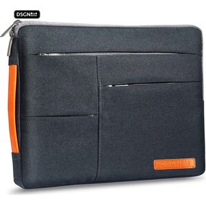 DSGN ZIP - Laptophoes 14 inch - Laptoptas - Notebook - Chromebook - Laptop Sleeve Hoes Case - Handvat - Waterdicht - Extra Vakken - Zwart