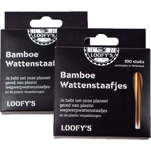 Loofys® - Duurzame Bamboe Wattenstaafjes - [200 stuks] - Verander Jouw Rituelen Met 100% Plasticvrij - Loofys -