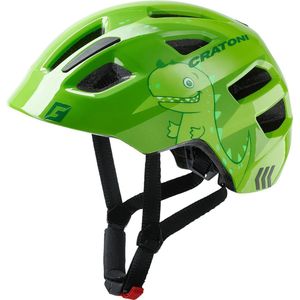 Cratoni Maxster Dino groen - kinderhelm XS-S (46-51cm) - EN1078 - Extra bescherming achterhoofd en slapen