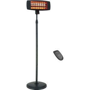 Patio terras heater op standaard 2000 watt met afstandsbediening