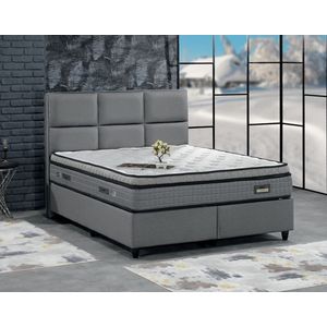 Opbergbed Kennedy - Boxspring - met opbergruimte - 160/200 - Grijs