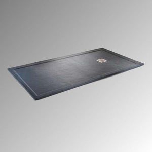 Composiet Douchebak met Rand Stone Eco 100x140cm Granito Antraciet Ral7024