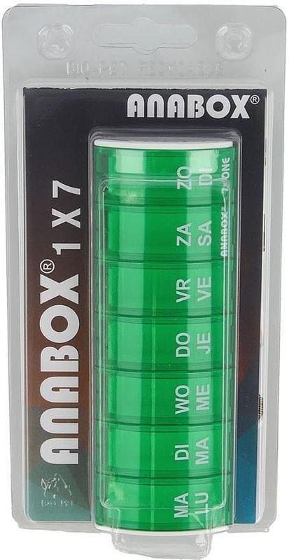 Anabox - Pillendoos - Groen - Week - 1 Doos
