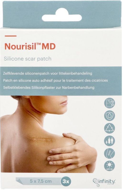 Nourisil - Siliconenpatch - Littekenbehandeling - Onkleurig - Silicone