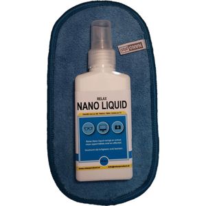 Brillen doek - Telefoon doekje - Nanodoekje - Bril schoonmaken - telefoon schoonmaken - Anti Condens - Brillenspray - Microvezeldoekje - Nano Liquid - Nano Spray - Reiniger - Blauw doekje + flesje