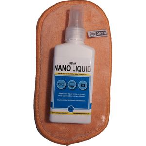 Brillen doek - Telefoon doekje - Nanodoekje - Bril schoonmaken - telefoon schoonmaken - Anti Condens - Brillenspray - Microvezeldoekje - Nano Liquid - Nano Spray – Reiniger – Oranje doekje + flesje