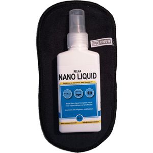 Brillen doek - Telefoon doekje - Nanodoekje - Bril schoonmaken - telefoon schoonmaken - Anti Condens - Brillenspray - Microvezeldoekje - Nano Liquid - Nano Spray – Reiniger – Zwart doekje + flesje