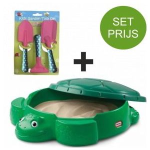 Little Tikes Zandbak Schildpad En Tuinset Met 3 Tuin Accessoires (Roze)