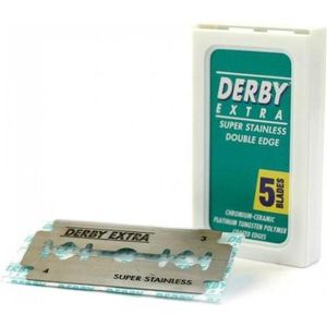 Derby Extra 5 stuks Double Edge Blades - voor shavette of safety razor