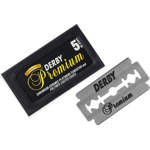 Derby Premium 5 stuks Double Edge Blades Shavette Mesjes - voor shavette of safety razor