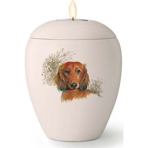 Kaarshouder Urn - Teckel - Keramiek - Matwit