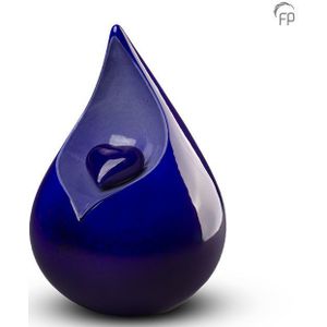 Grote Keramische Celest Dieren Urn Blauw - Hart (3.6 liter)