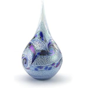 Grote Kristalglazen Traan Dieren Urn Oceanblue (1.6 liter)