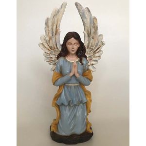 Handbeschilderde Knielend Art Angel Dieren Urn Bruin (2.5 liter)
