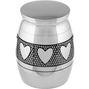 Micro Dieren Urntje - Zilverkleur - Messing - Handmatig Vorm Gegeven