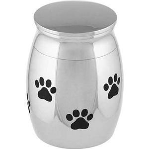 Micro Dieren Urntje - Zilverkleur - Messing - Handgemaakt - 0.01 liter