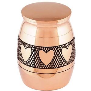 Micro Dieren Urntje - Rosekleurig - Handgemaakt - Hoogwaardige Messing