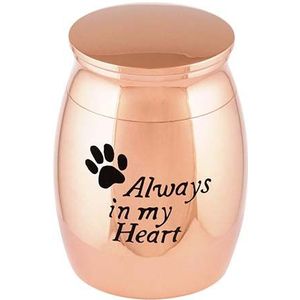 Micro Dieren Urntje - Rosekleurig - Messing - Handmatig Vorm Gegeven