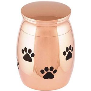 Micro Dieren Urntje - Rosekleurig - Messing - Handmatig Vorm Gegeven