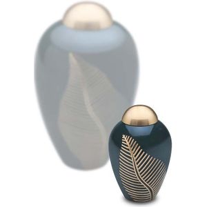 Messing Mini Urn Smaragdgroen Feather (0.05 liter)