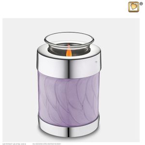 Urn met Waxinelichtje Lavendel Gemarmerd (0.45 liter)