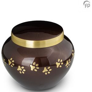 Dieren Urn - Zilverkleurige Pootafdrukjes - Messing - 0.7 Liter