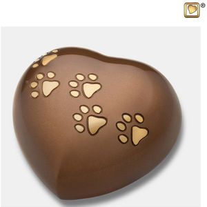 LoveUrns Hart Dieren Urn Large Goudbruin (0.8 liter)