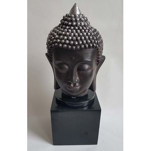 Thaise Boeddha Hoofd Urn op Marmer Assokkel (0.8 liter)