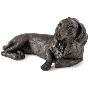 Honden Urn - Kortharige Teckel - Antiek Brons - 1.5 Liter