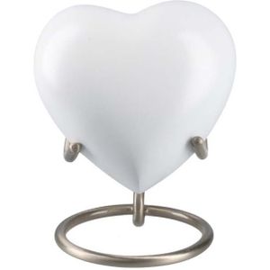 Elegance Hart Dieren Urn Matwit Marble, inclusief Standaard (0.1 liter)