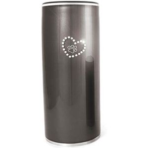 Medium Kristalglazen Cilinder Dieren Urn Antraciet Hart (1 liter)