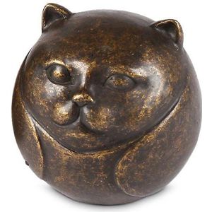Bronzen Bol Dieren Urn Kat (0.6 liter)