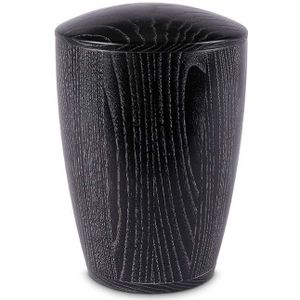 Grote Eiken Vaas - Dieren Urn - Zwart - Geolied - 3 Liter